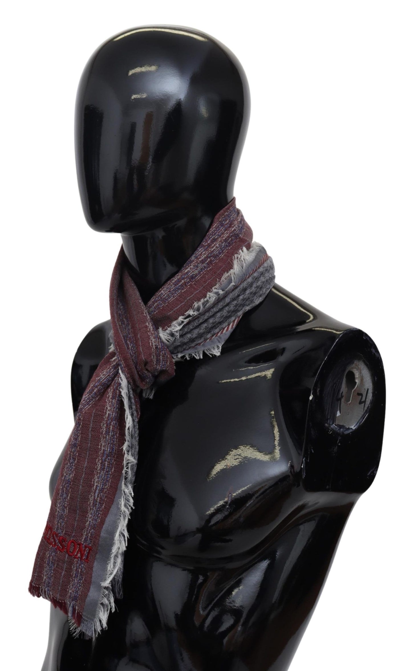 Missoni Multicolor Wool Striped Neck Wrap Shawl Scarf