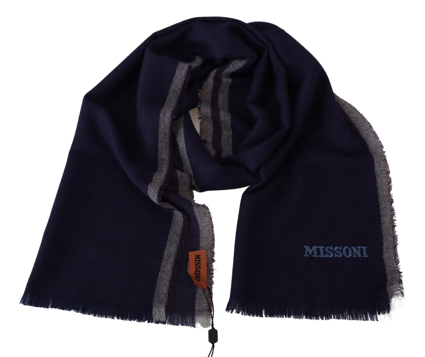 Missoni Multicolor Gestreepte Wollen Unisex Wikkel Sjaal met Franjes