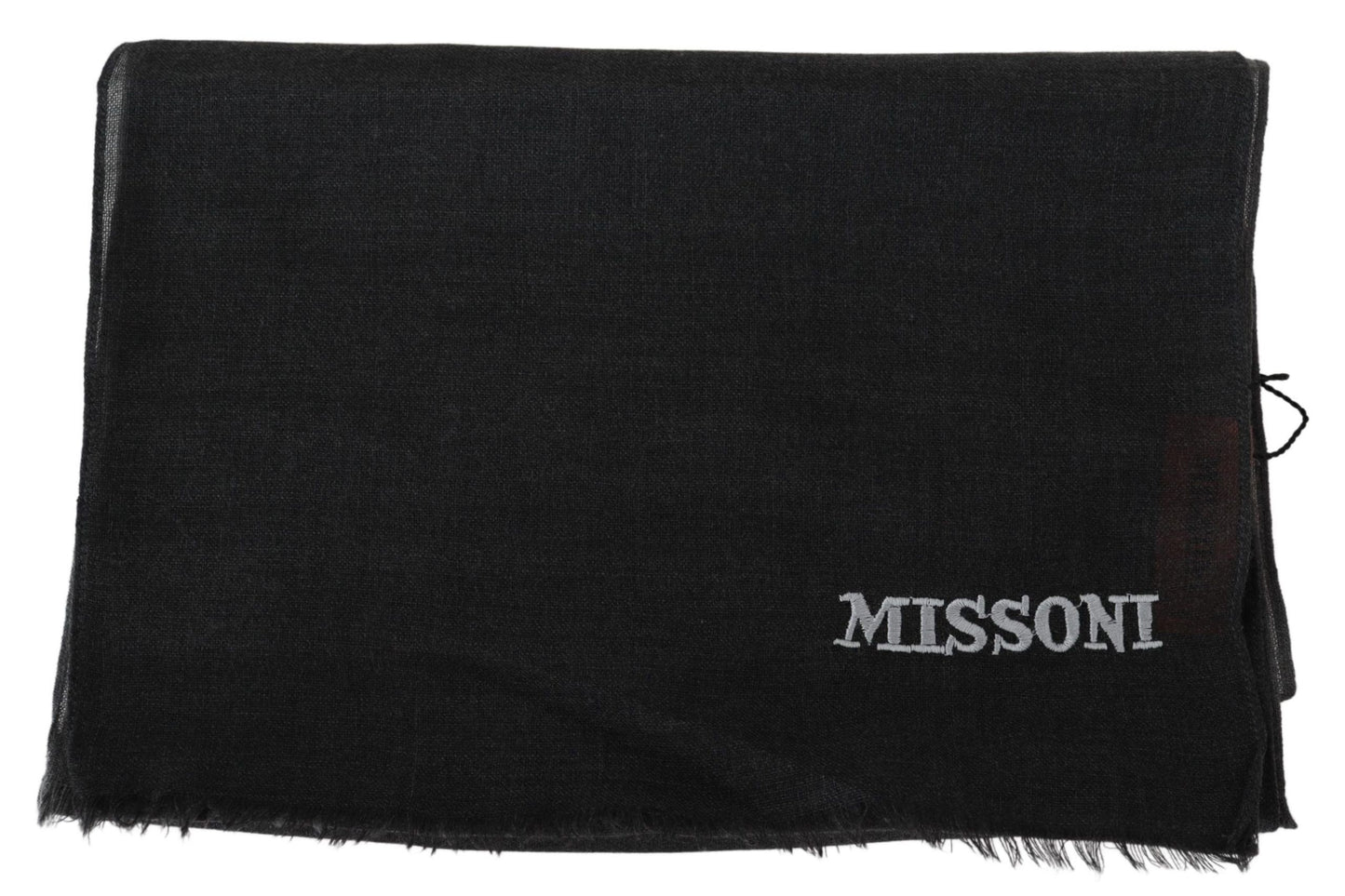 Missoni Zwarte 100% wollen unisex nekwikkelsjaal