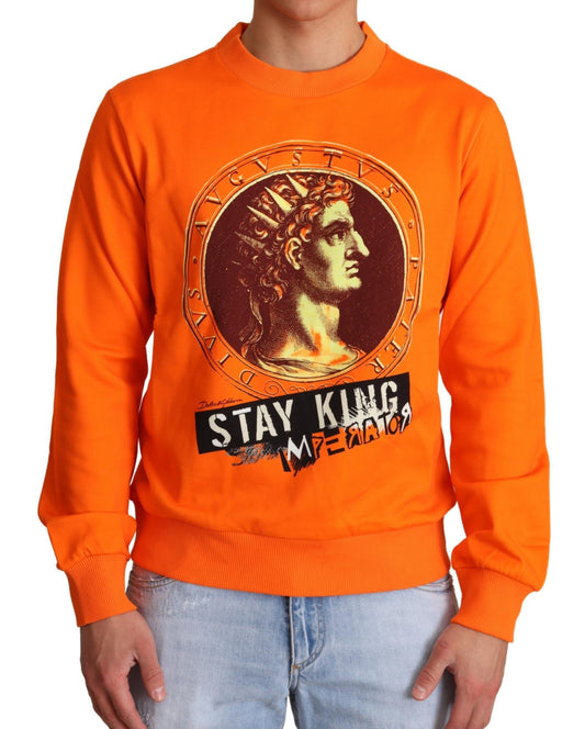 Dolce & Gabbana Oranje King Ceasar Katoenen Pulletoer