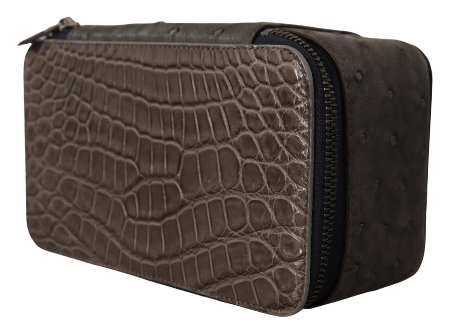 Trousse de toilette Dolce & Gabbana en cuir gris