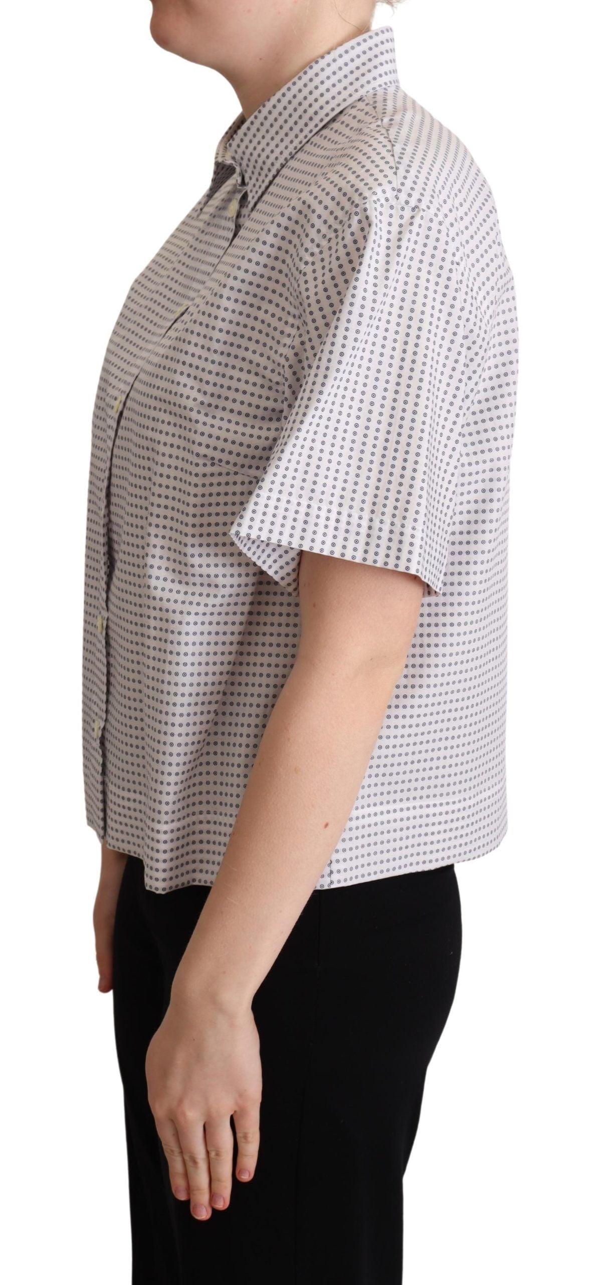 Chemise à col et pois blancs de Dolce & Gabbana