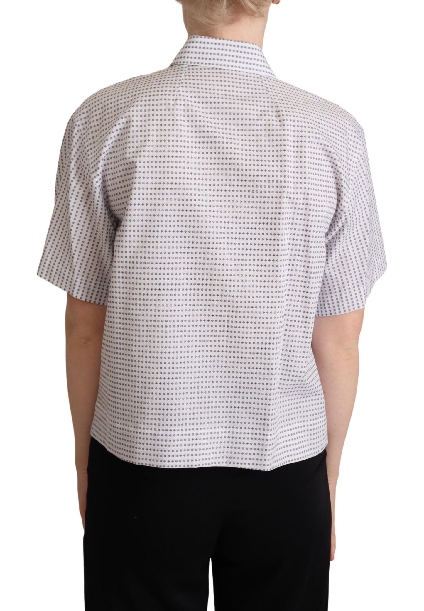 Chemise à col et pois blancs de Dolce & Gabbana