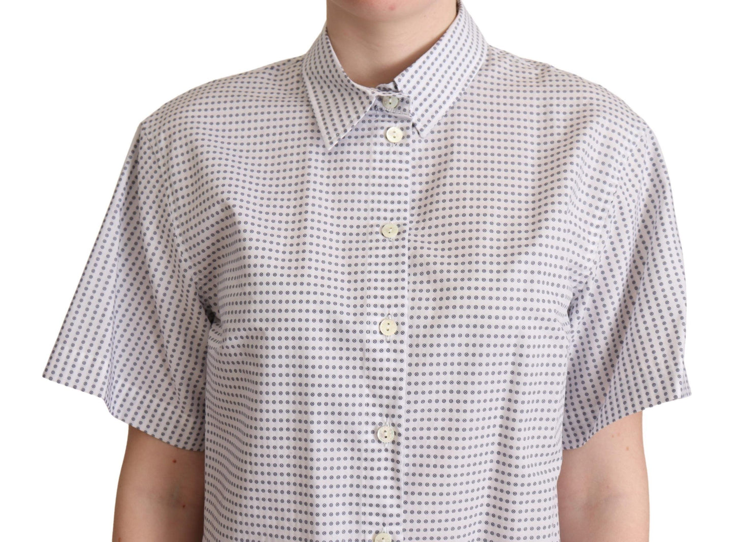 Chemise à col et pois blancs de Dolce & Gabbana