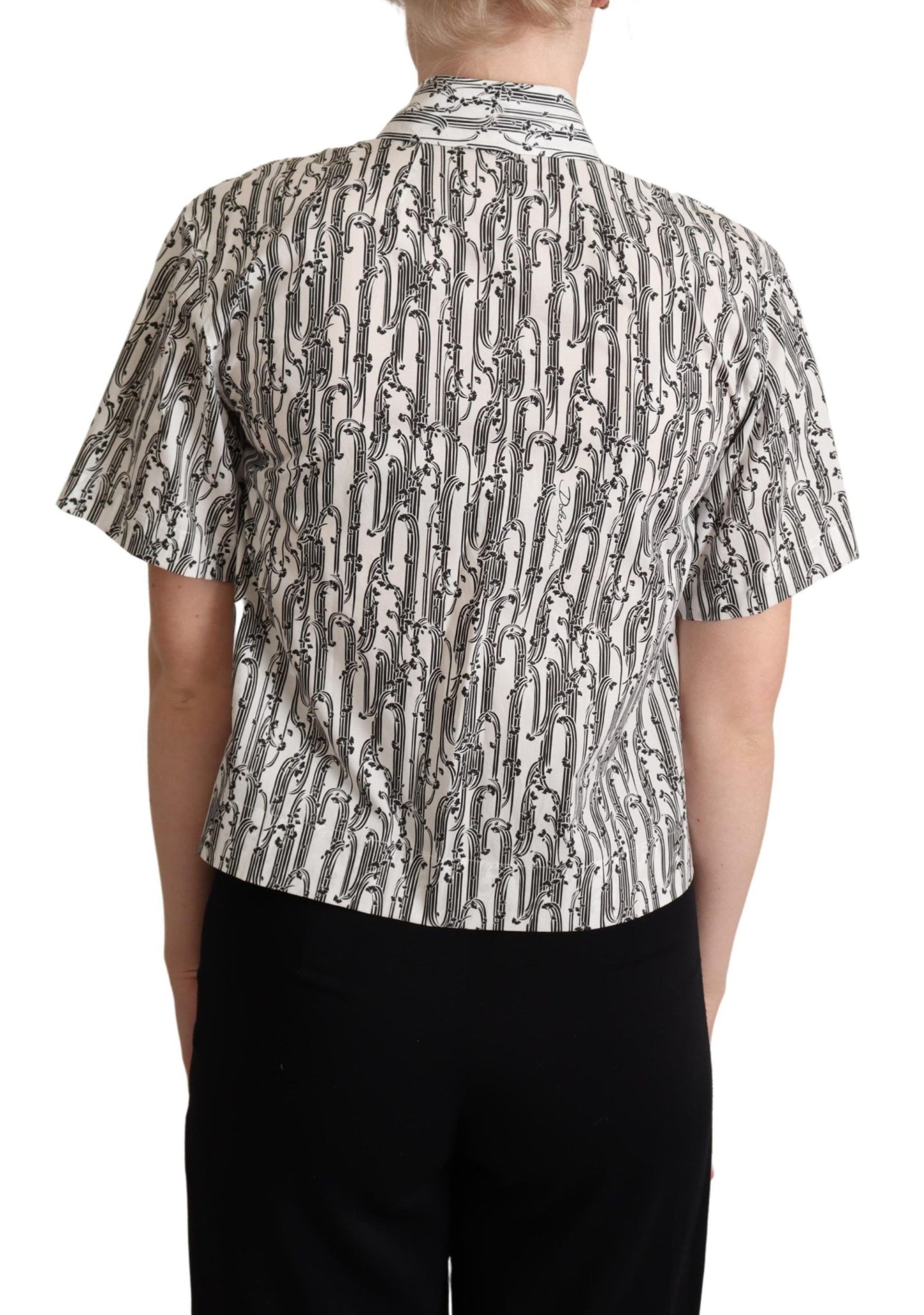 Chemise blanche à col floral Dolce & Gabbana