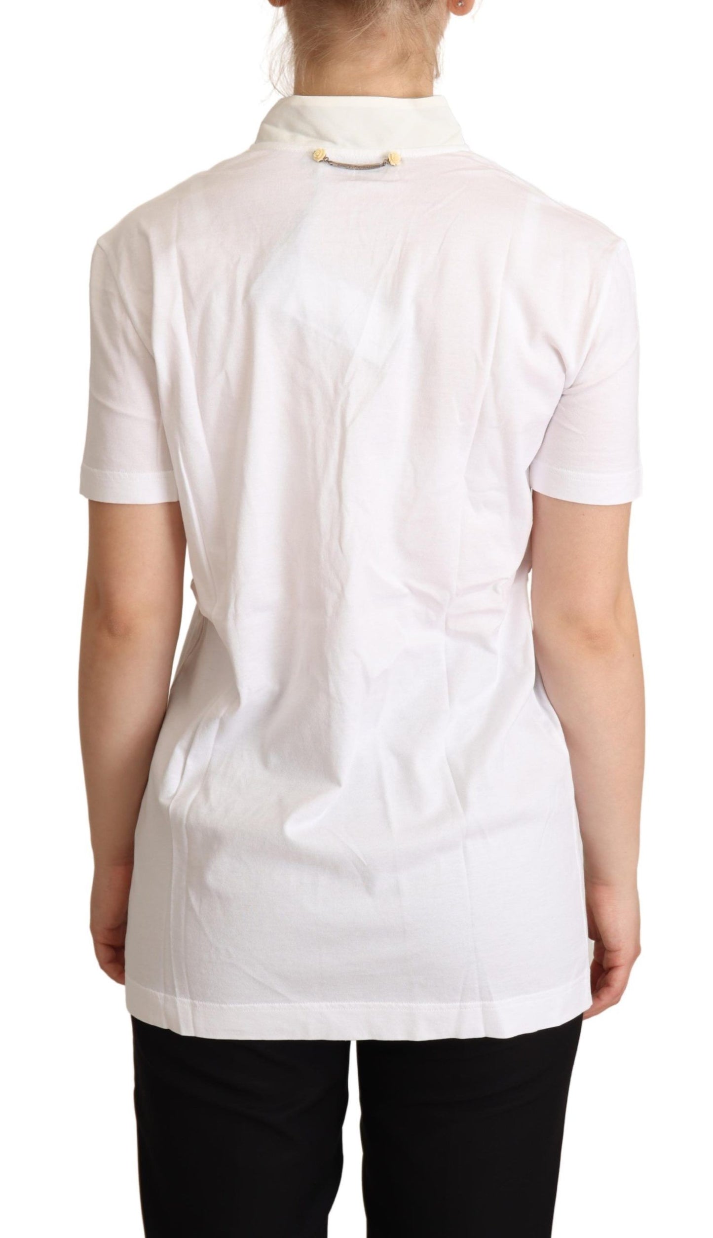 T-shirt Dolce & Gabbana en coton et soie blanche, imprimé "I'm In Love"