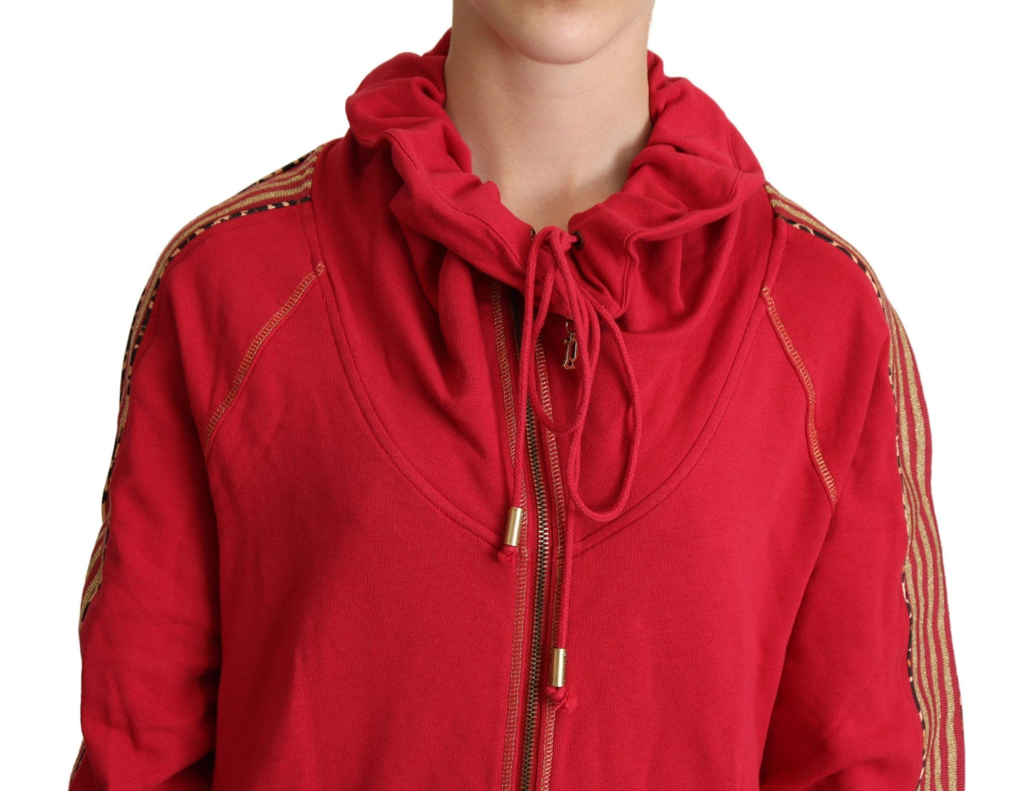 John Galliano rode sweatshirt met ritssluiting en capuchon