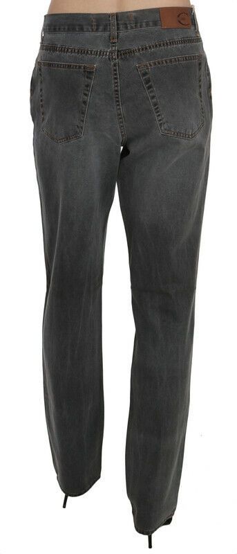 Jean droit taille mi-hauteur, gris délavé, Just Cavalli.