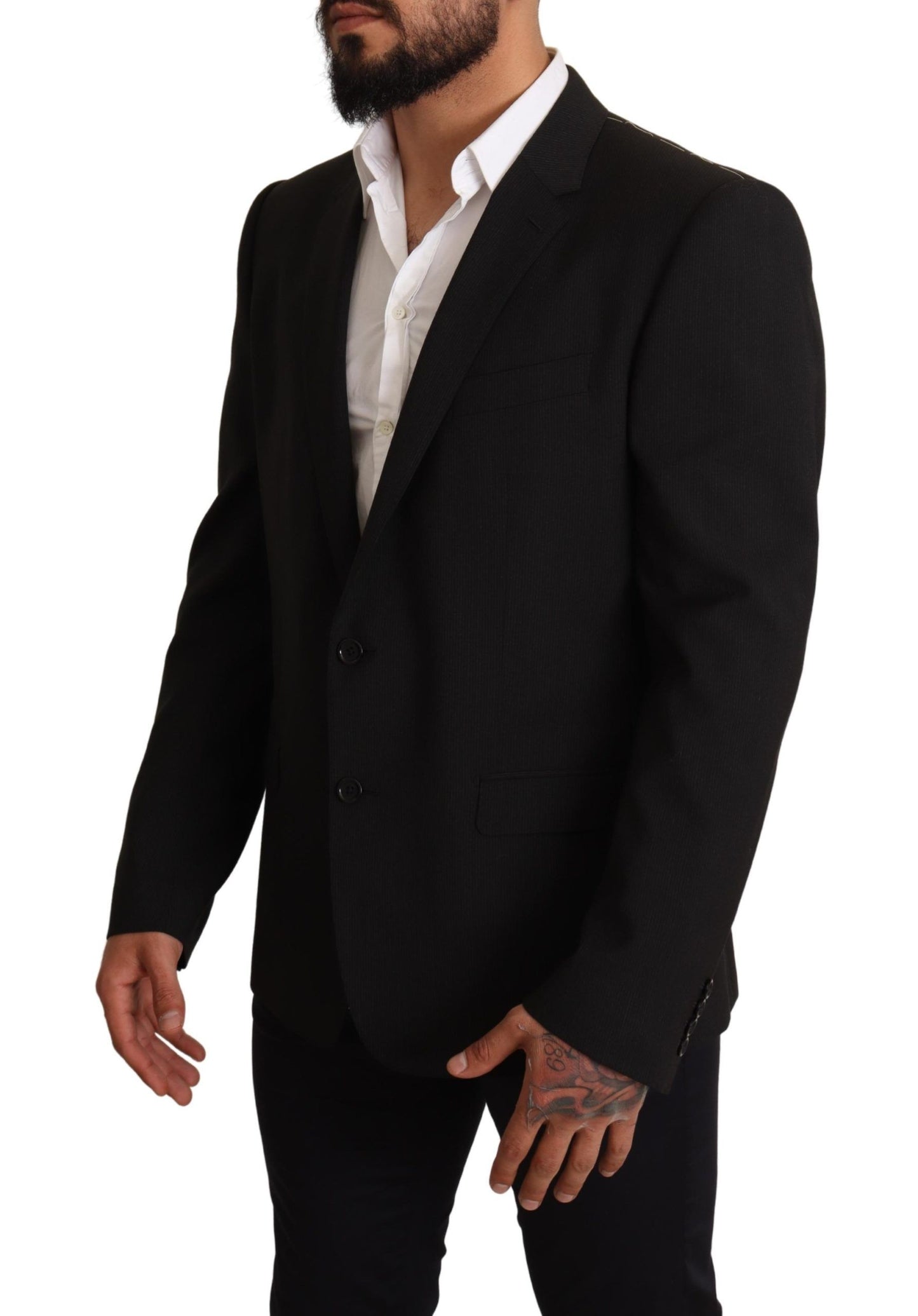 Dolce & Gabbana, veste blazer rayée noire MARTINI