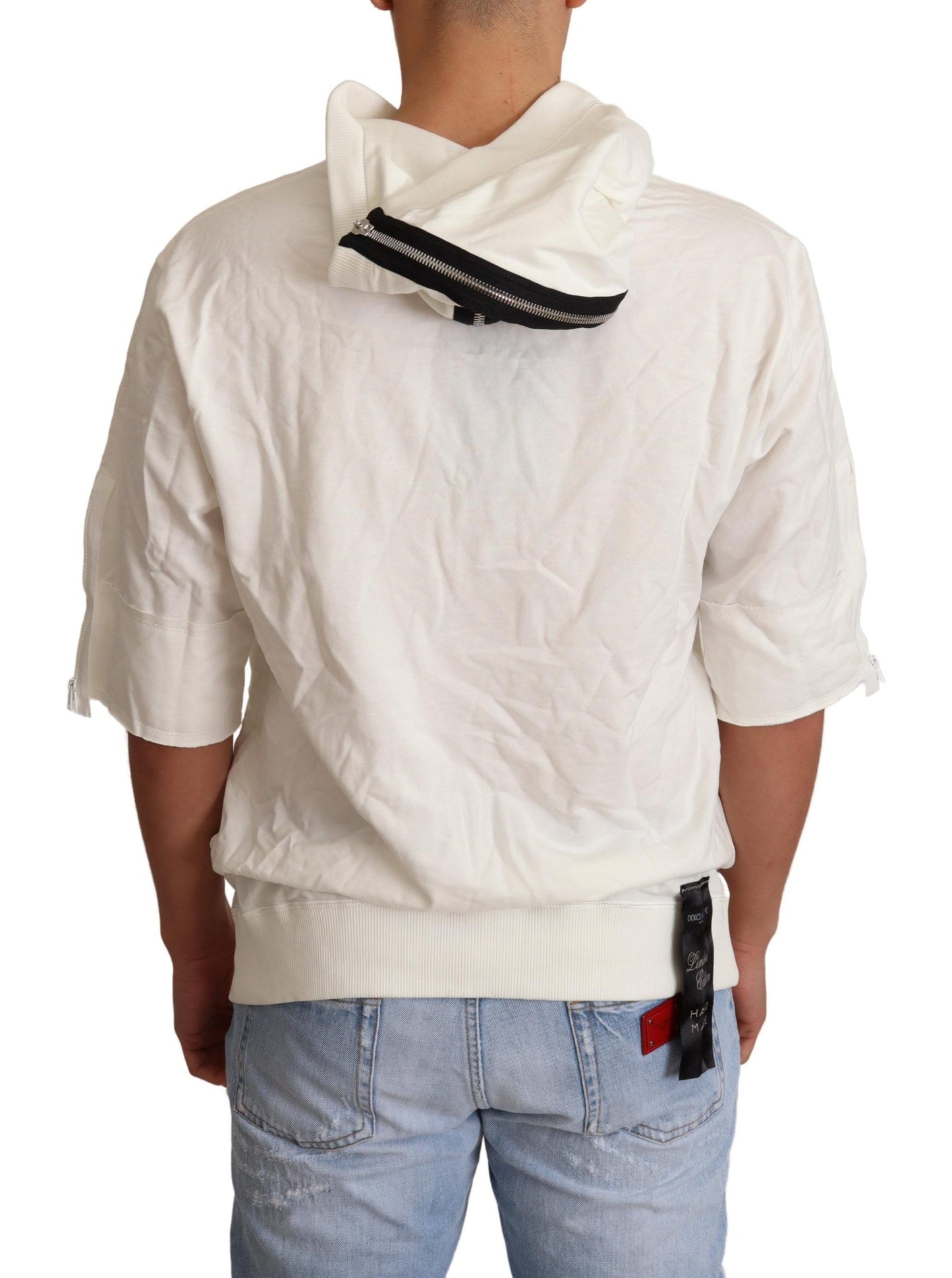 Pull à capuche blanc Dolce & Gabbana, édition limitée.