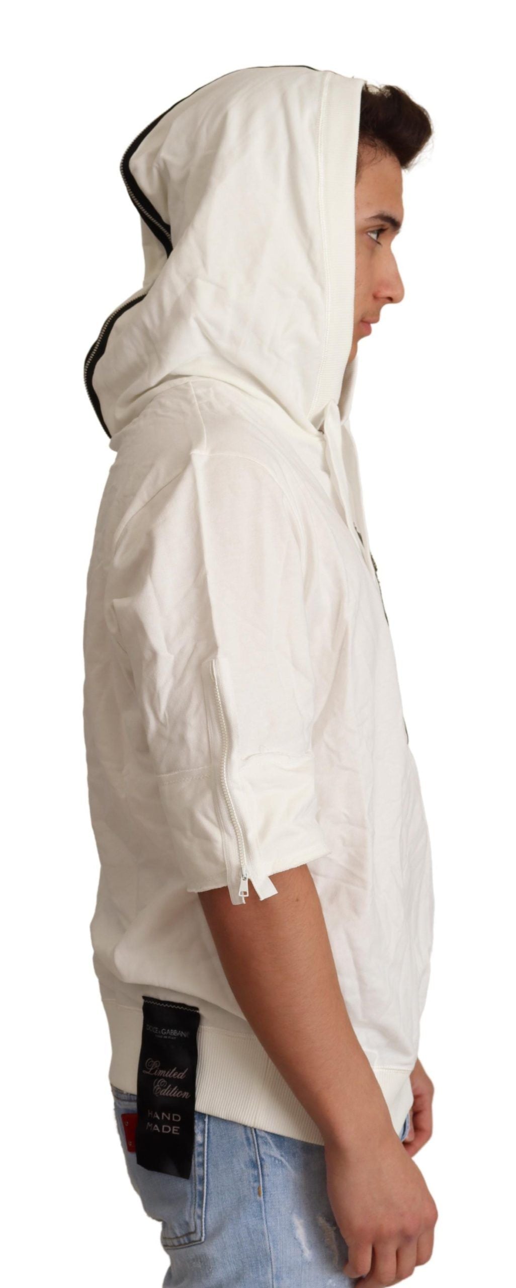 Pull à capuche blanc Dolce & Gabbana, édition limitée.