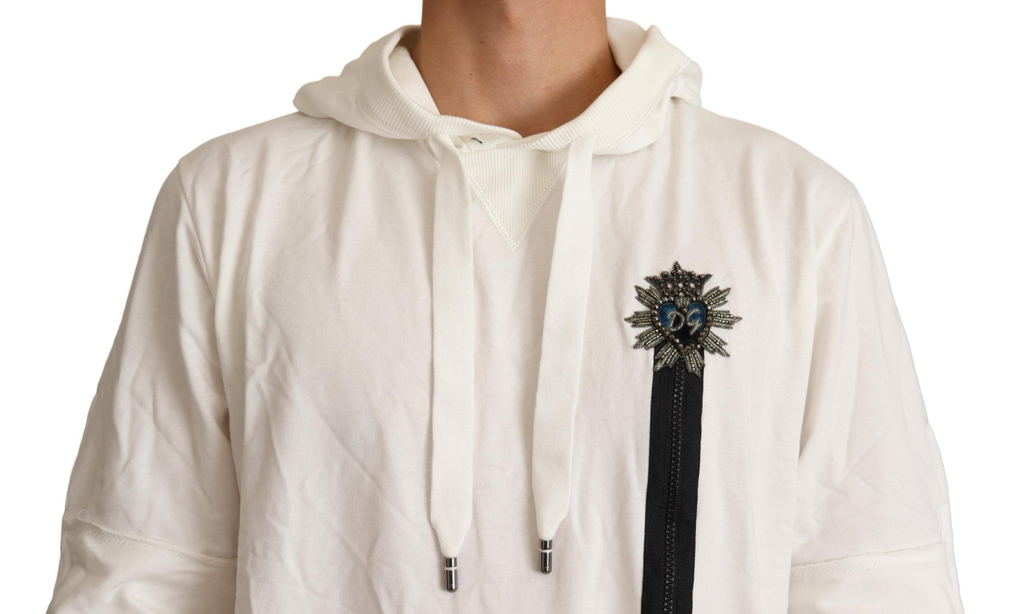 Pull à capuche blanc Dolce & Gabbana, édition limitée.