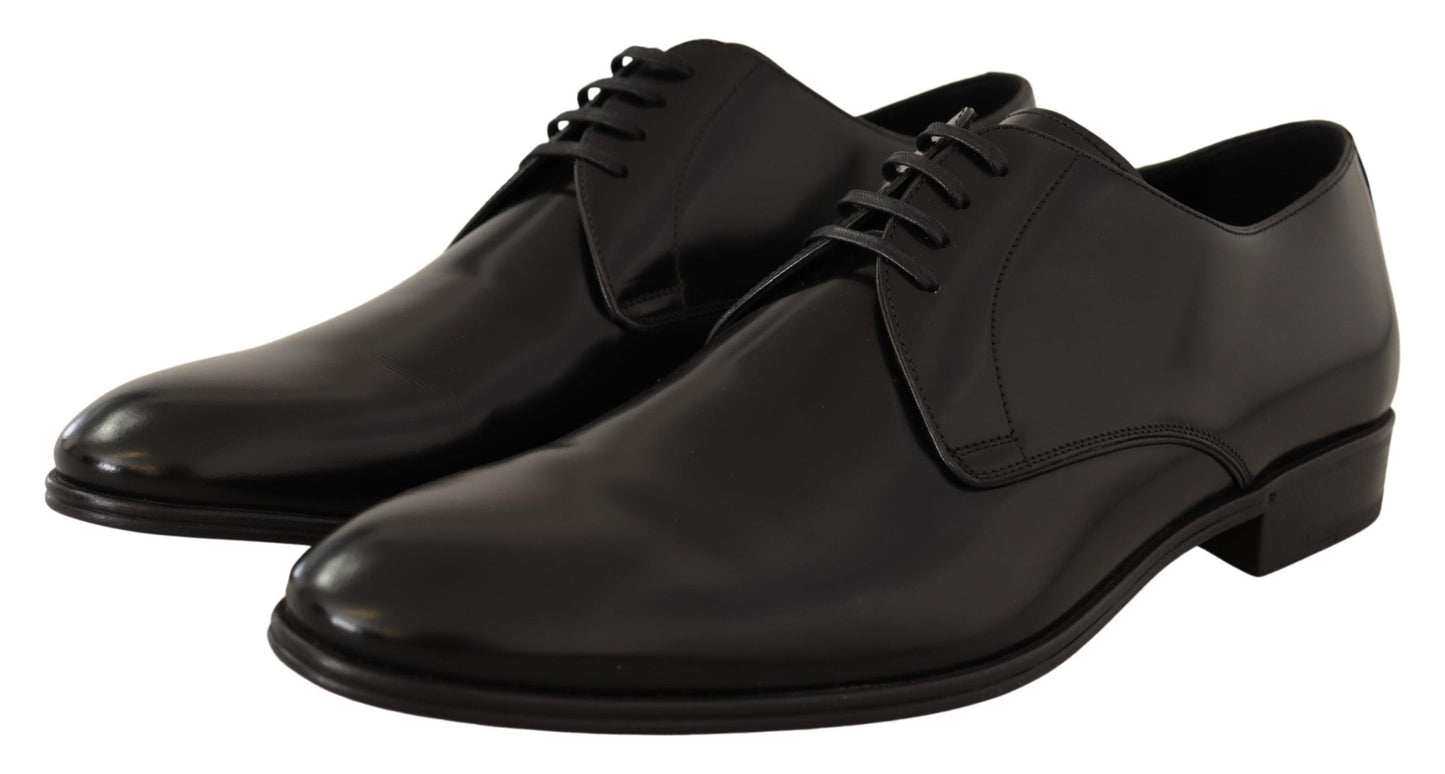 Derbies en cuir noir à lacets pour homme de Dolce & Gabbana