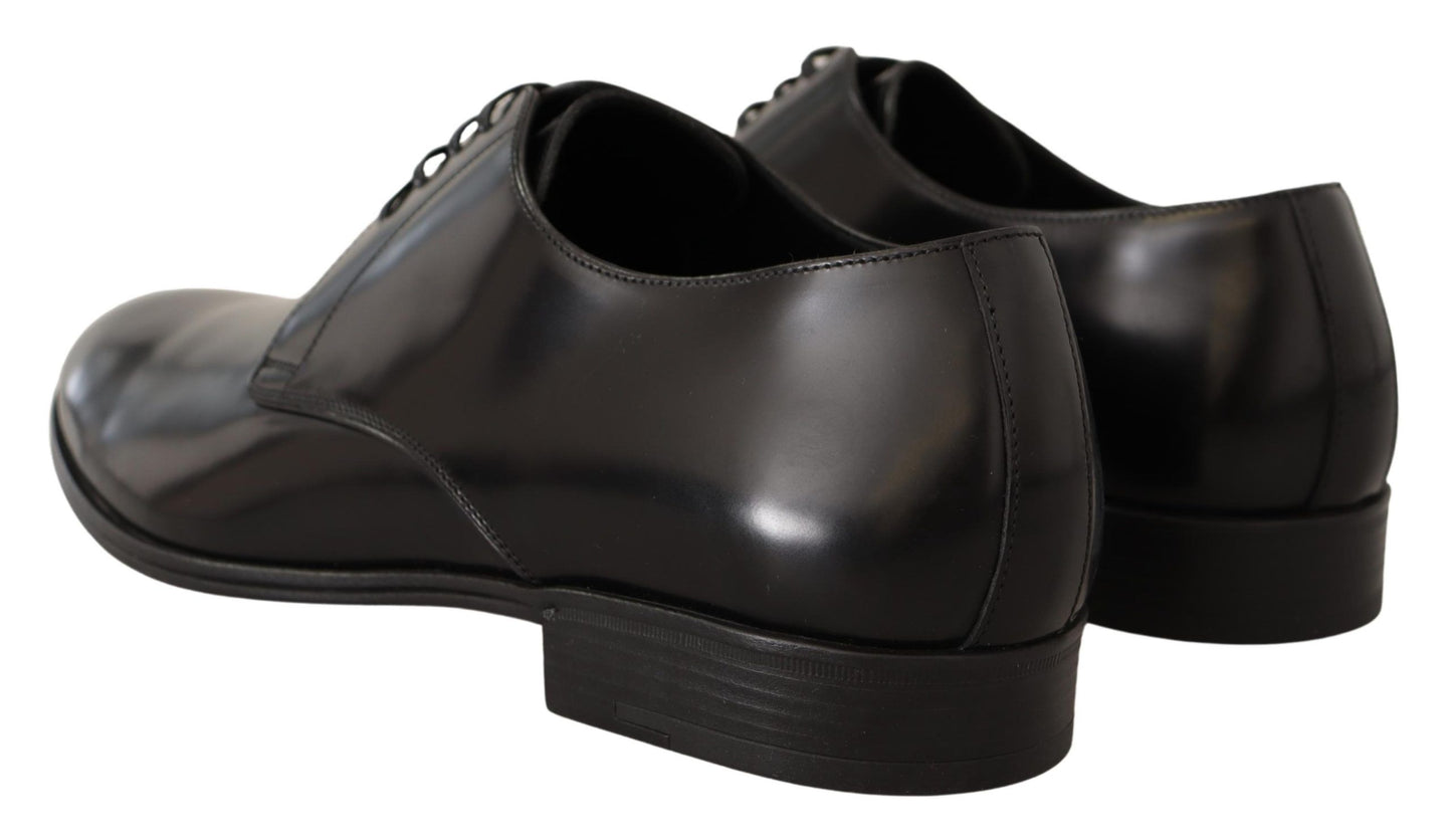 Derbies en cuir noir à lacets pour homme de Dolce & Gabbana
