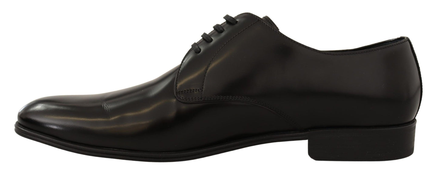 Derbies en cuir noir à lacets pour homme de Dolce & Gabbana