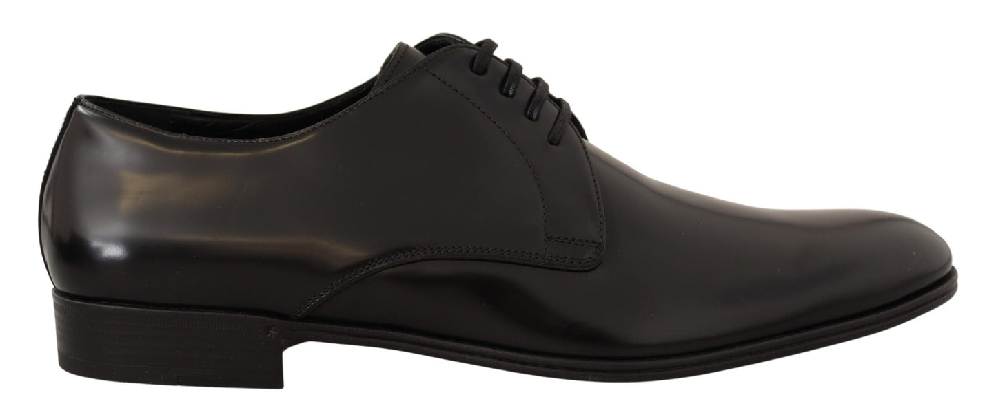 Derbies en cuir noir à lacets pour homme de Dolce & Gabbana