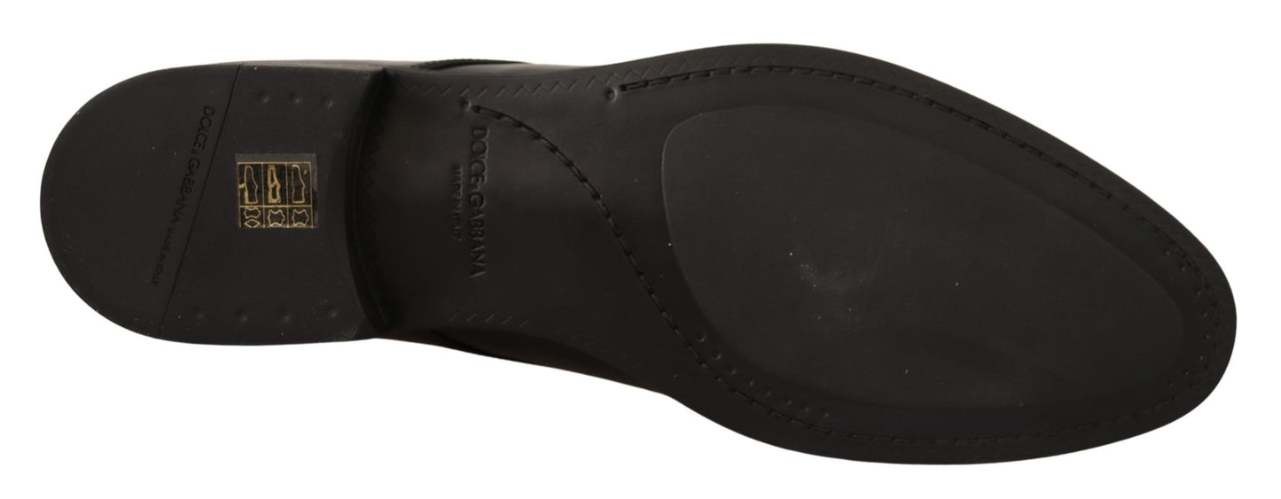Derbies en cuir noir à lacets pour homme de Dolce & Gabbana