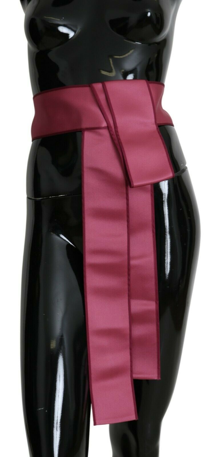 Dolce & Gabbana roze 100% zijde brede tailleriem met 3 knopen