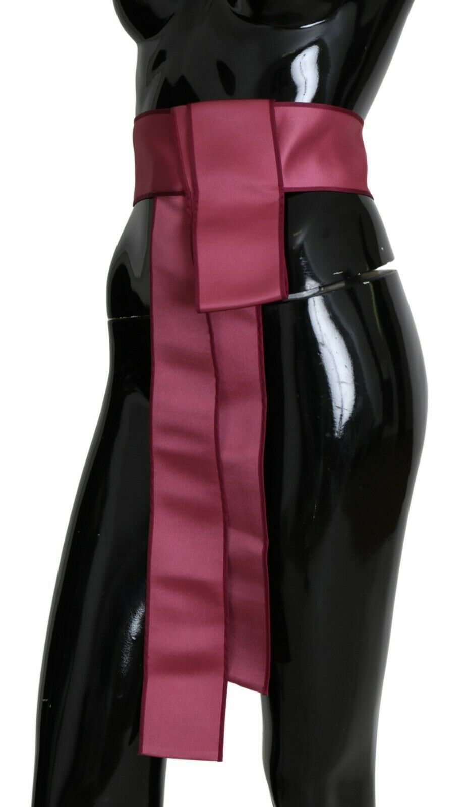 Dolce & Gabbana roze 100% zijde brede tailleriem met 3 knopen