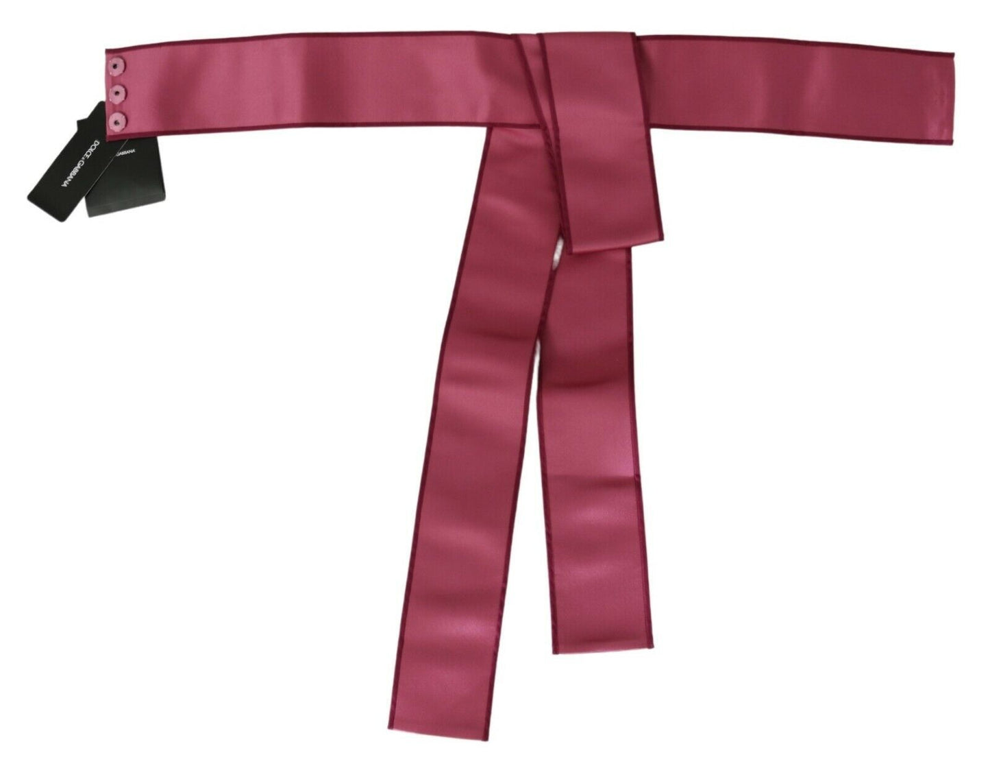 Dolce & Gabbana roze 100% zijde brede tailleriem met 3 knopen