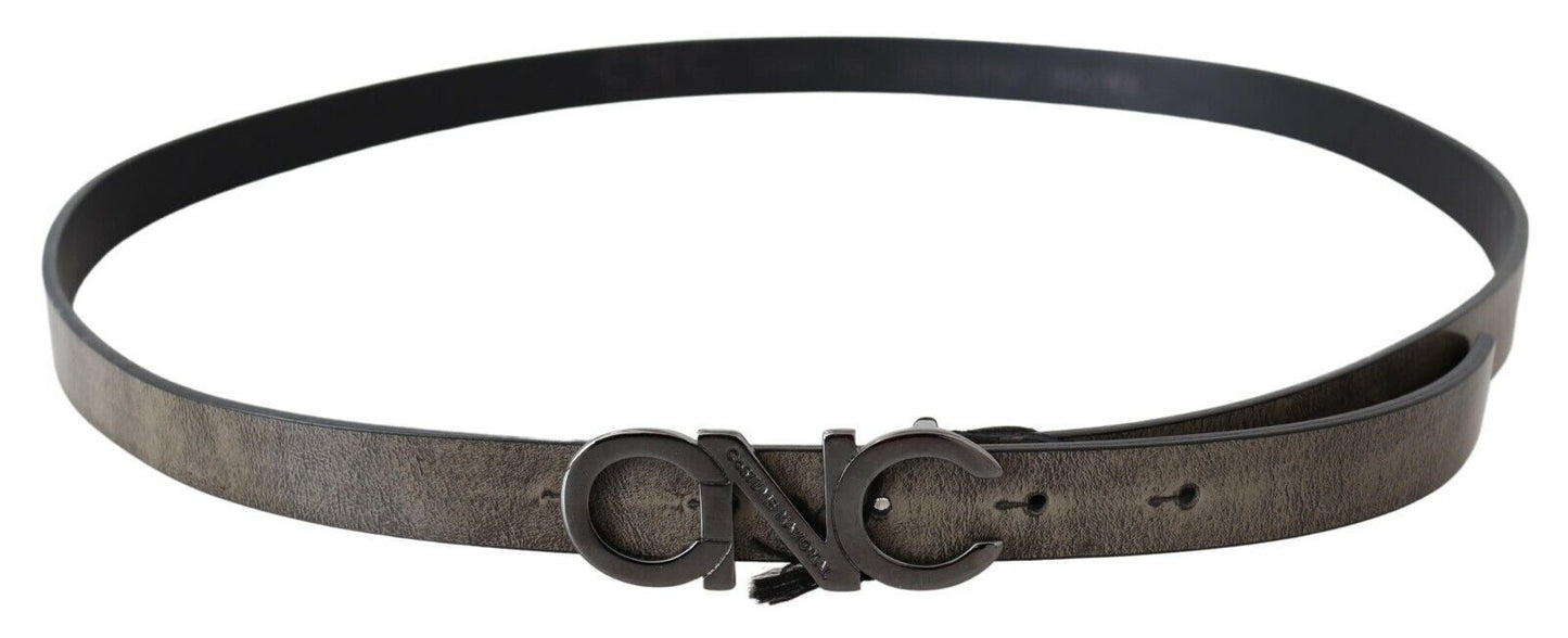 Kostuum Nationaal Donkerbruine Leren Letter Logo Gesp Riem