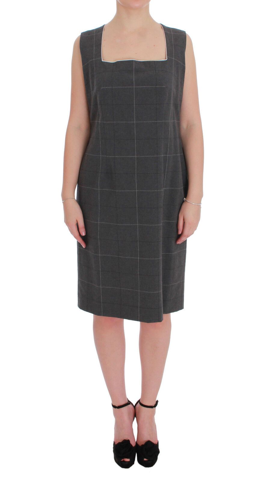 Ensemble tailleur-pantalon en coton à carreaux gris BENCIVENGA