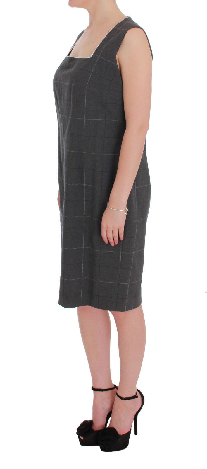 Ensemble tailleur-pantalon en coton à carreaux gris BENCIVENGA