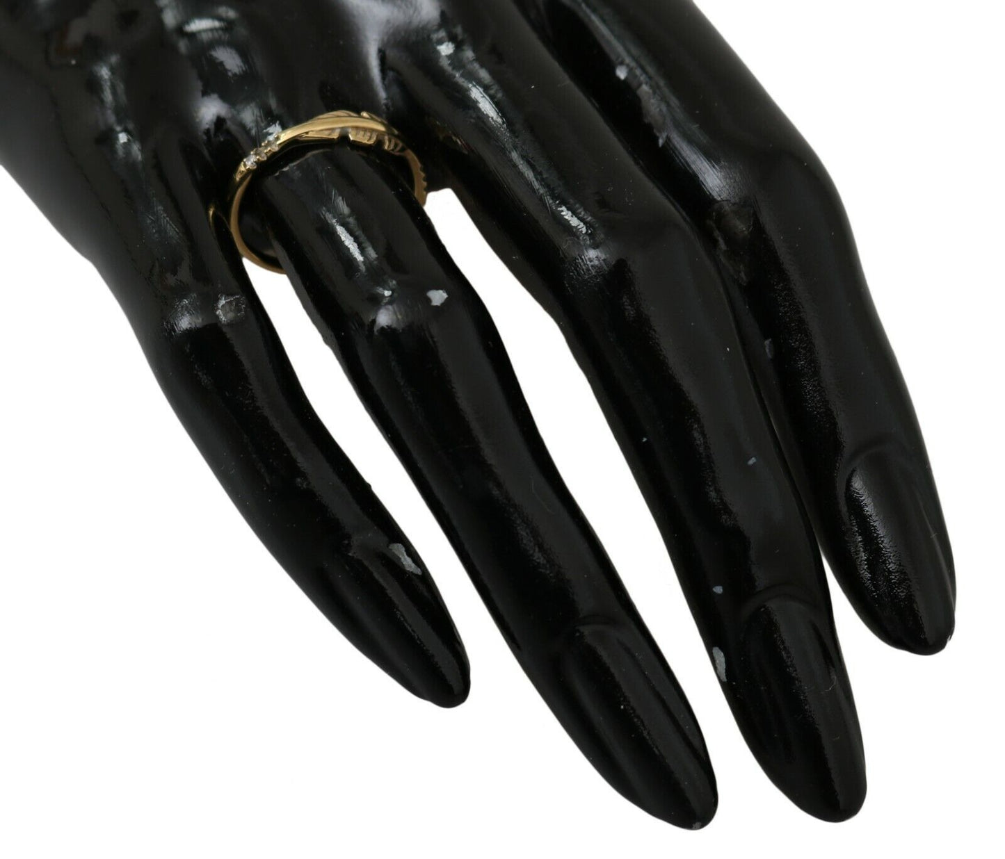 Nialaya Gold Feather Clear CZ 925 Zilver Dames