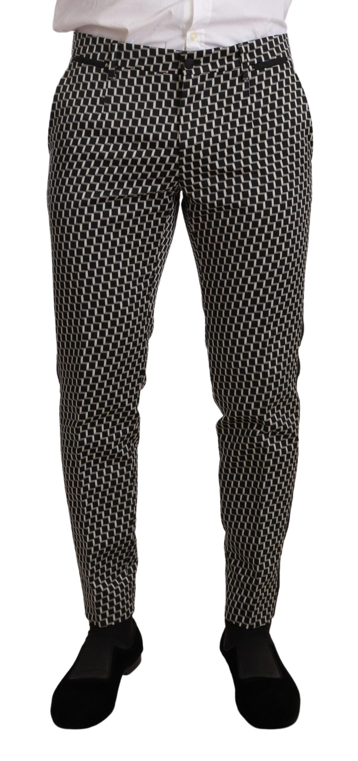 Ensemble 3 pièces Dolce & Gabbana, costume MARTINI, noir et blanc à carreaux
