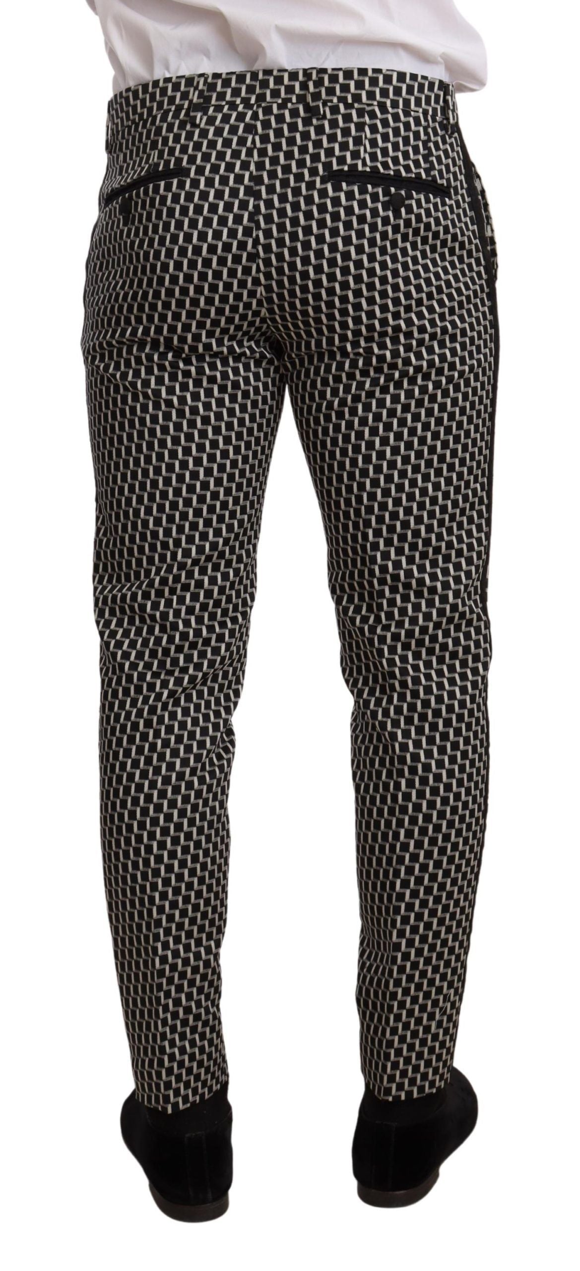 Ensemble 3 pièces Dolce & Gabbana, costume MARTINI, noir et blanc à carreaux