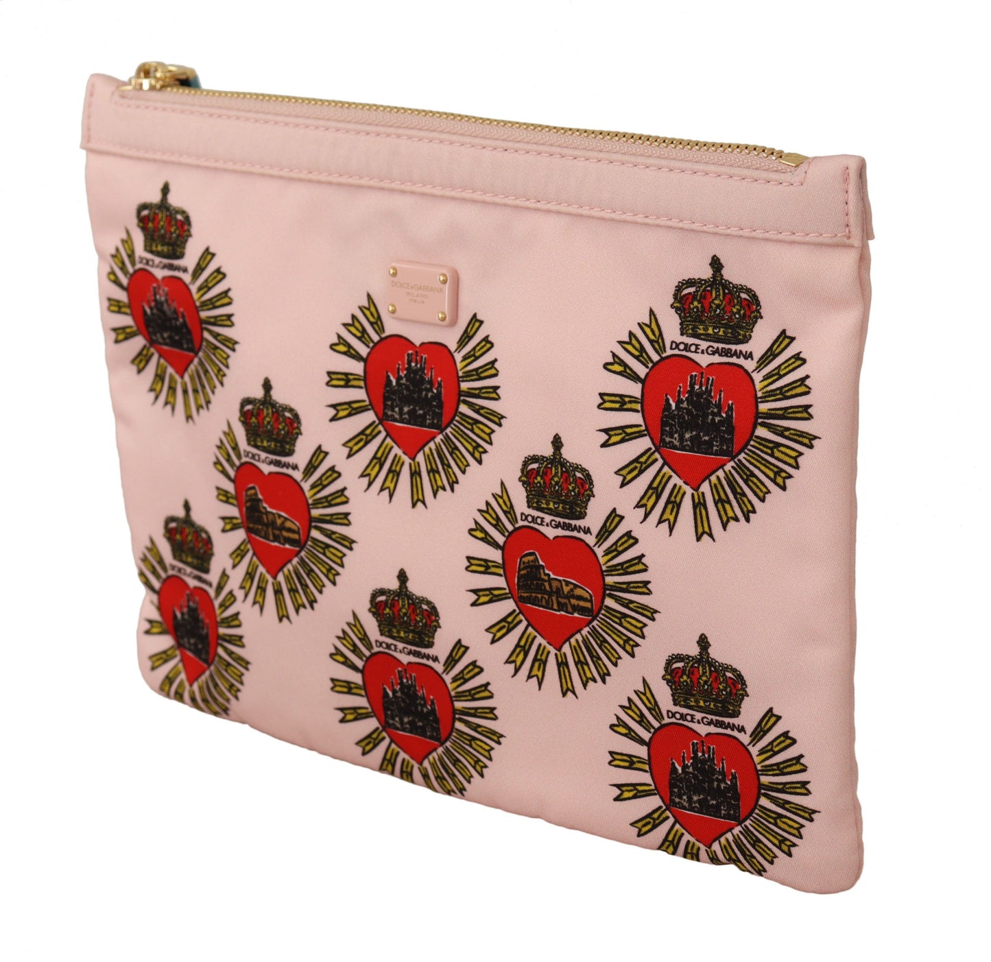 Pochette de toilette Dolce & Gabbana rose avec logo D&G Devotion Heart