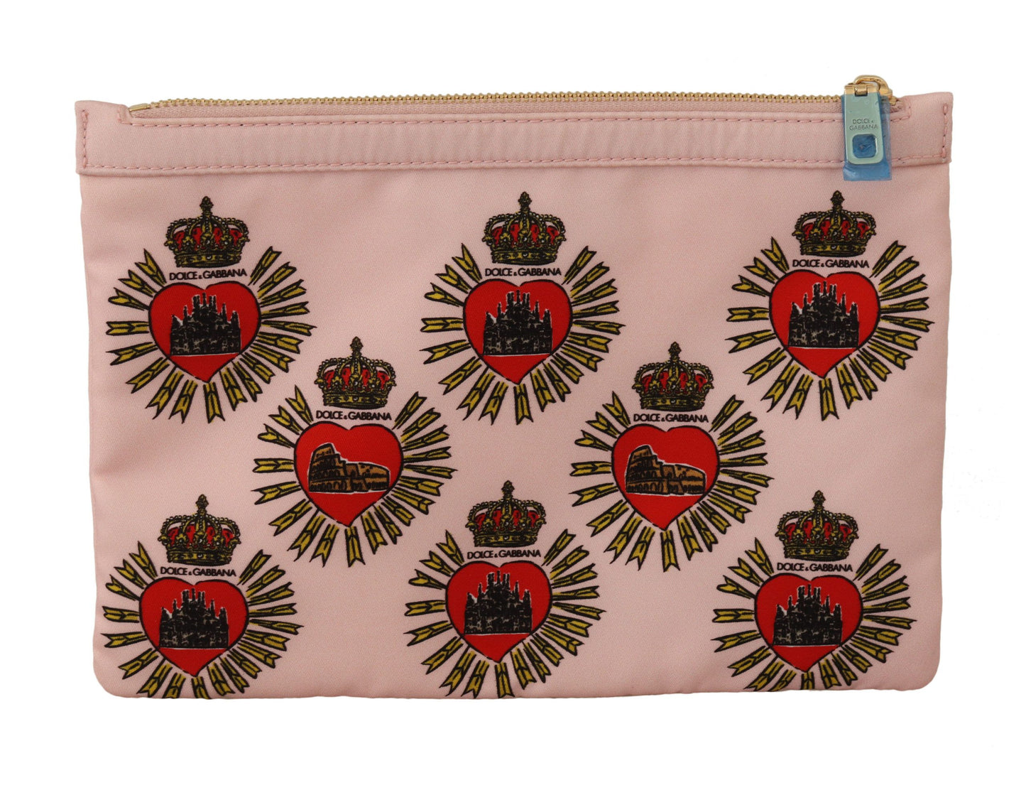 Pochette de toilette Dolce & Gabbana rose avec logo D&G Devotion Heart