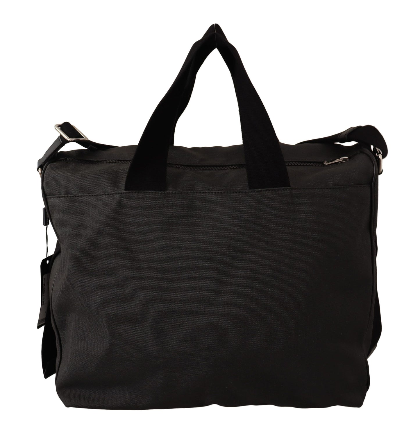 Sac messager à bandoulière en cuir denim noir Dolce & Gabbana