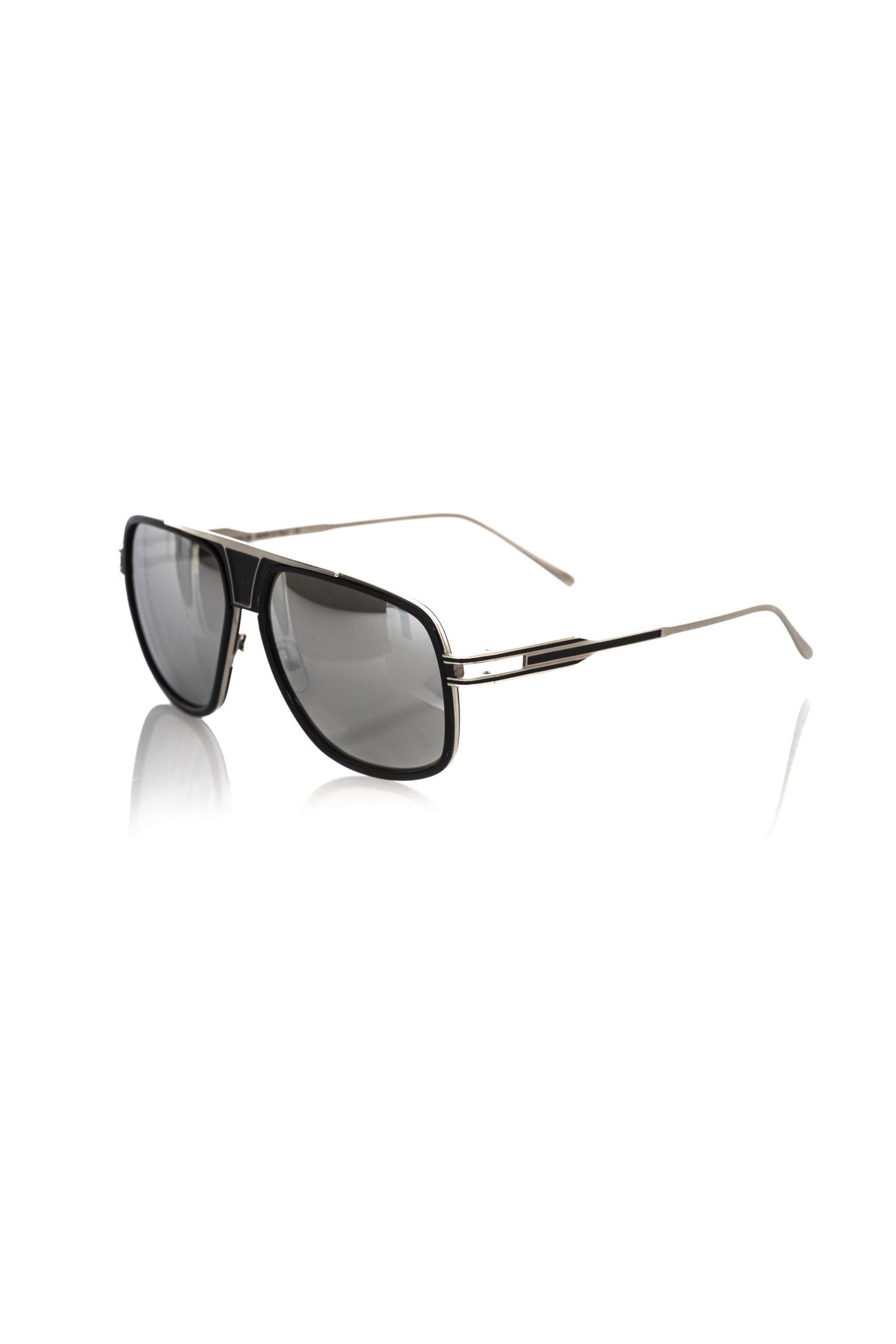 Lunettes de soleil Frankie Morello en fibre métallique noire pour homme