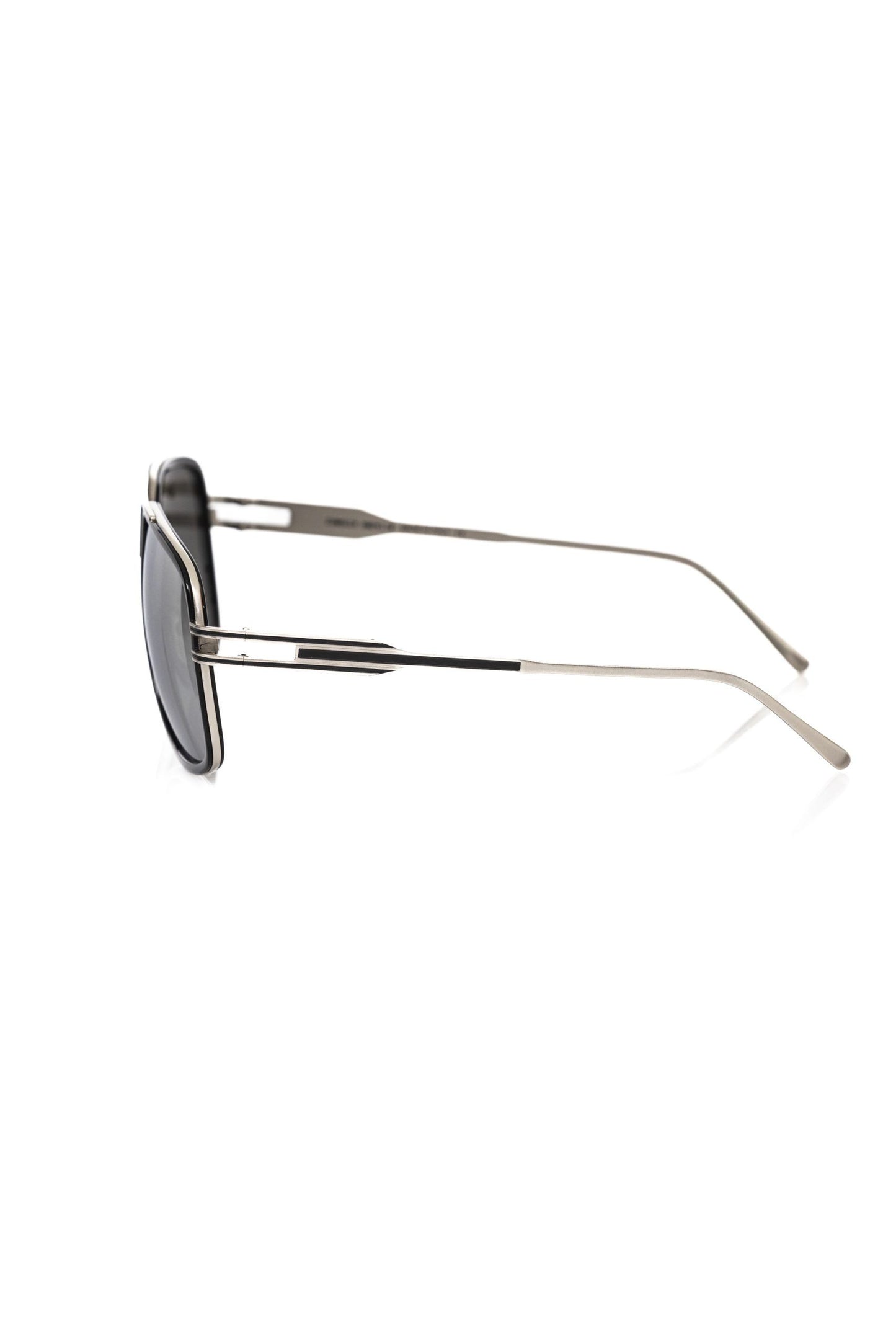 Lunettes de soleil Frankie Morello en fibre métallique noire pour homme