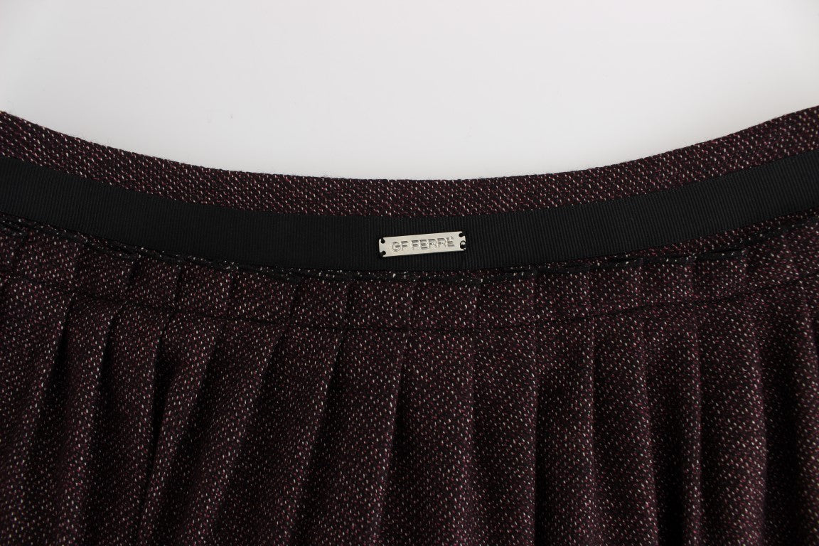 Jupe courte en flanelle violette de GF Ferre