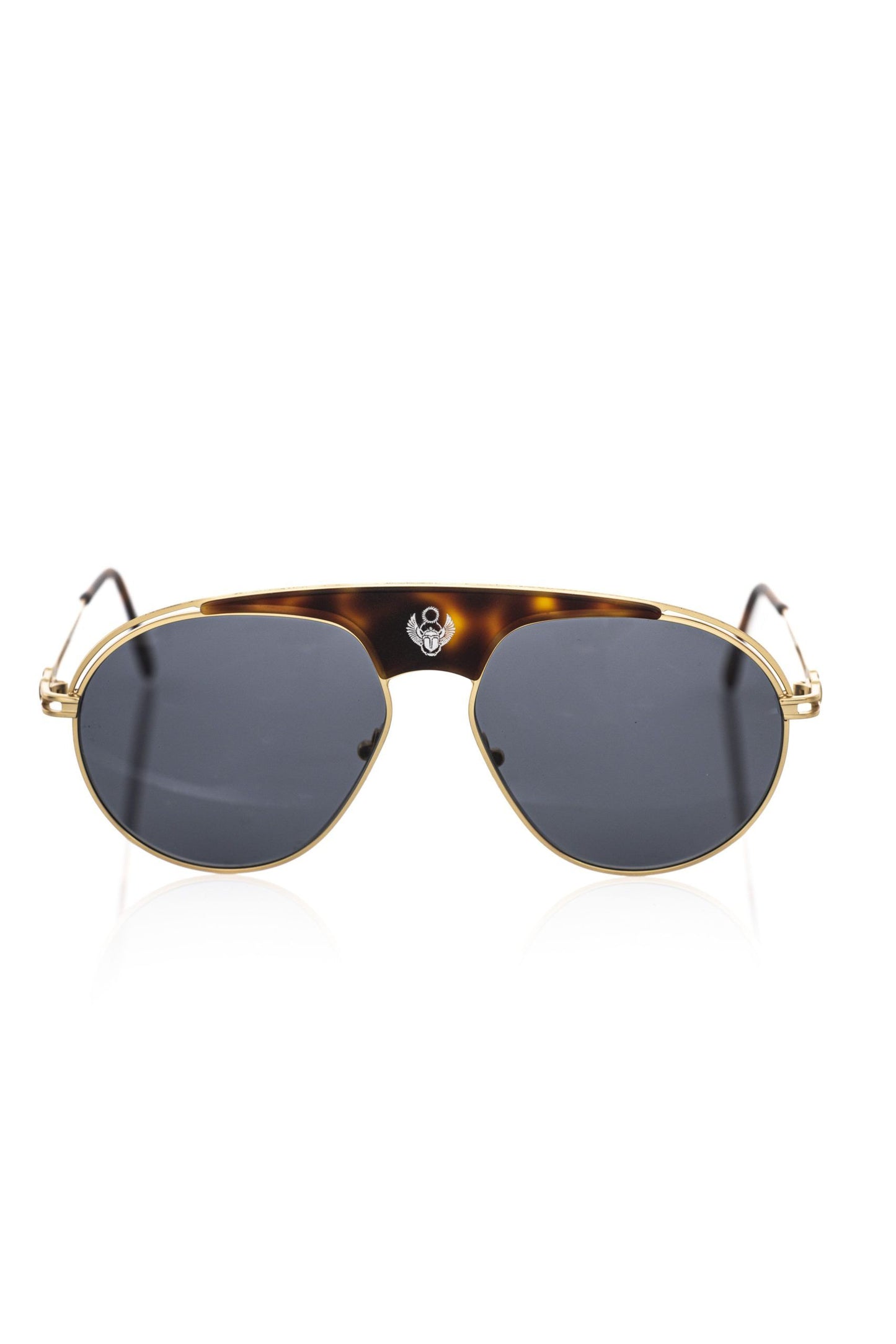 Lunettes de soleil brunes métallisées Frankie Morello pour homme