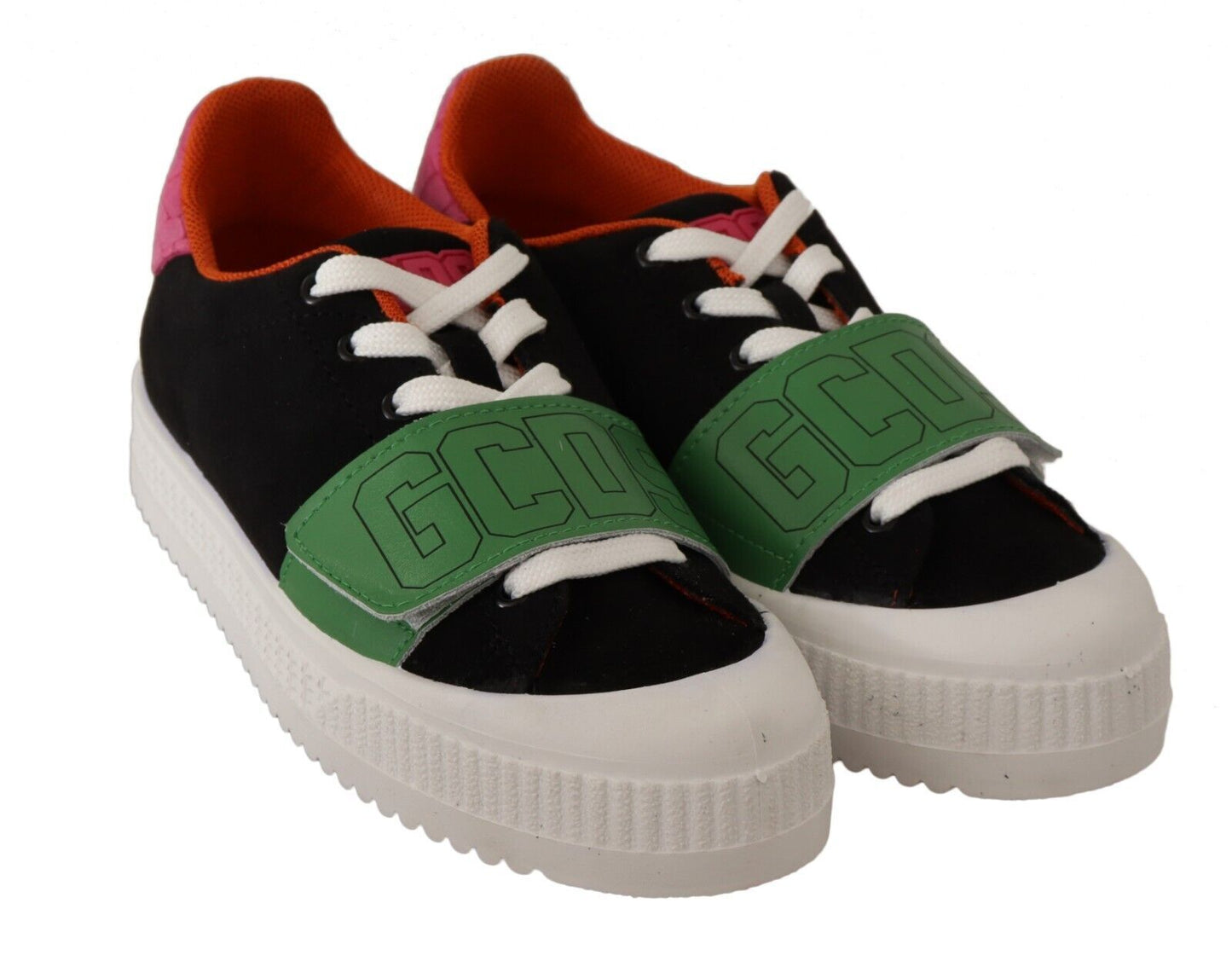 Sneakers basses en daim multicolores à lacets pour femmes GCDS