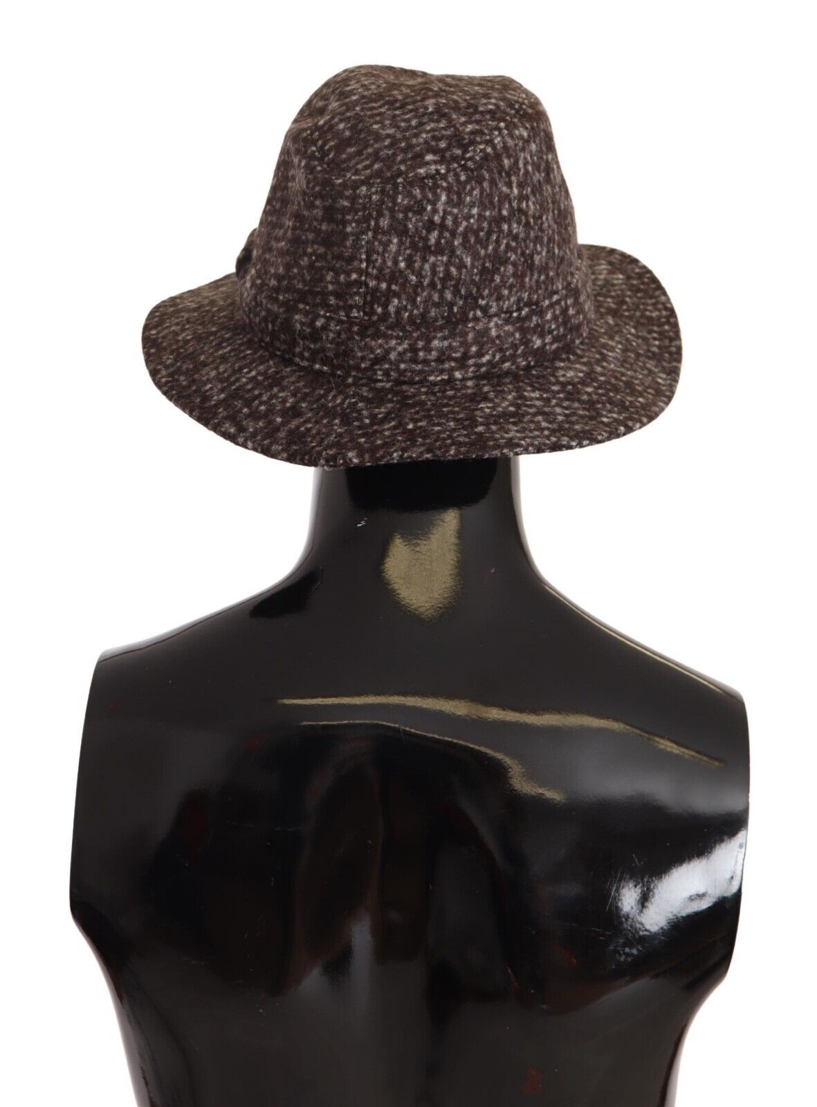 Chapeau en tweed texturé mélangé gris Dolce & Gabbana