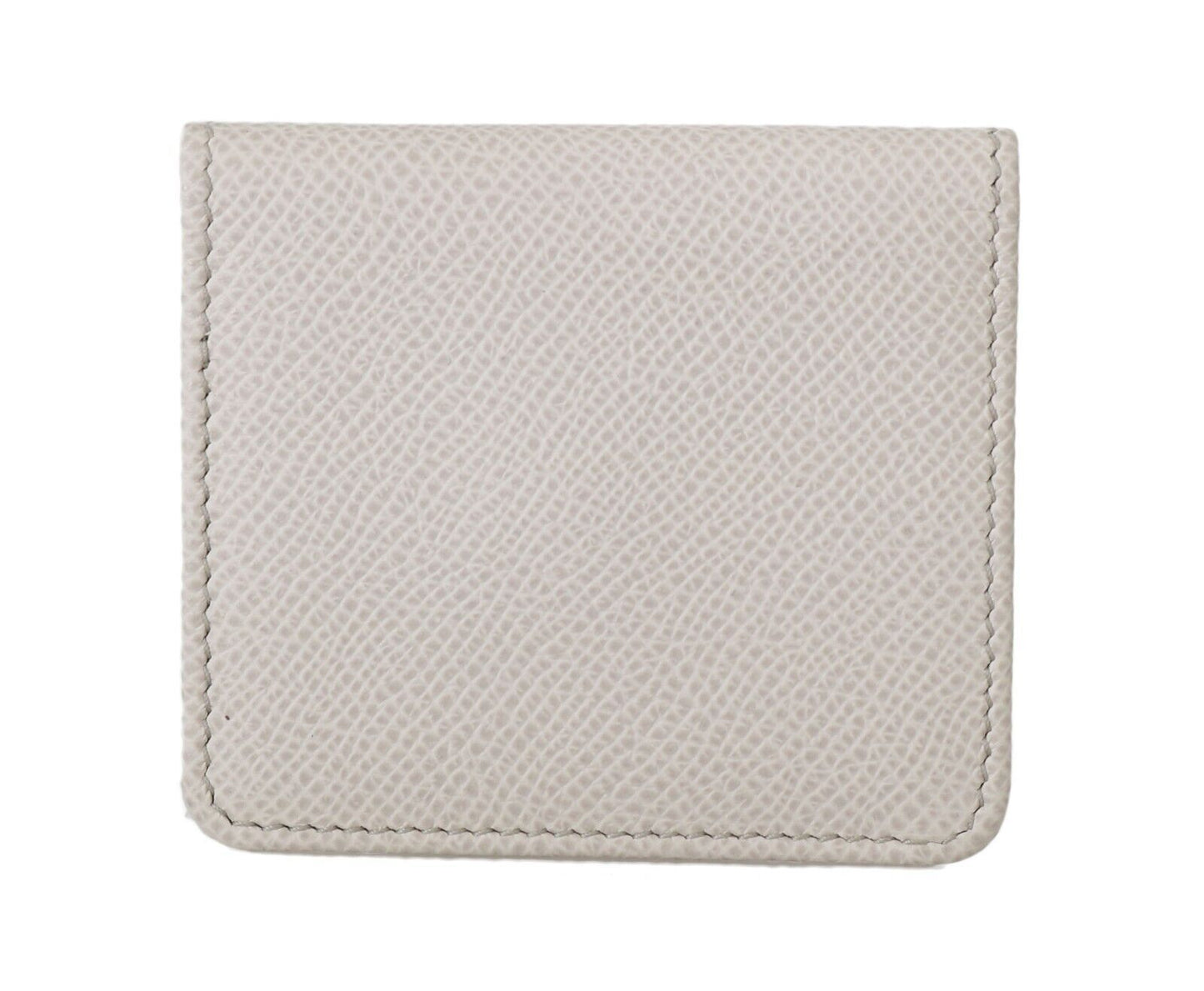 Étui portefeuille de poche en cuir Dauphine blanc Dolce & Gabbana pour préservatifs