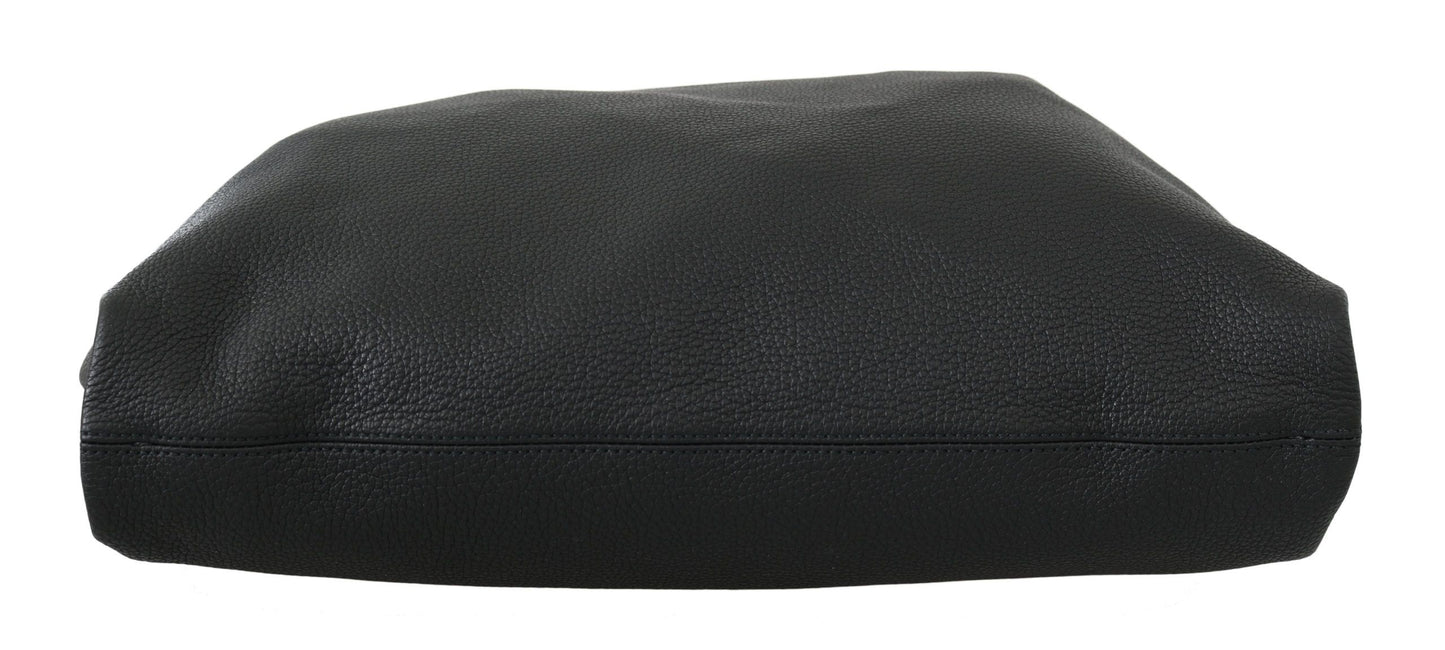 Sac fourre-tout de voyage en cuir noir Dolce & Gabbana #DGFAMILY
