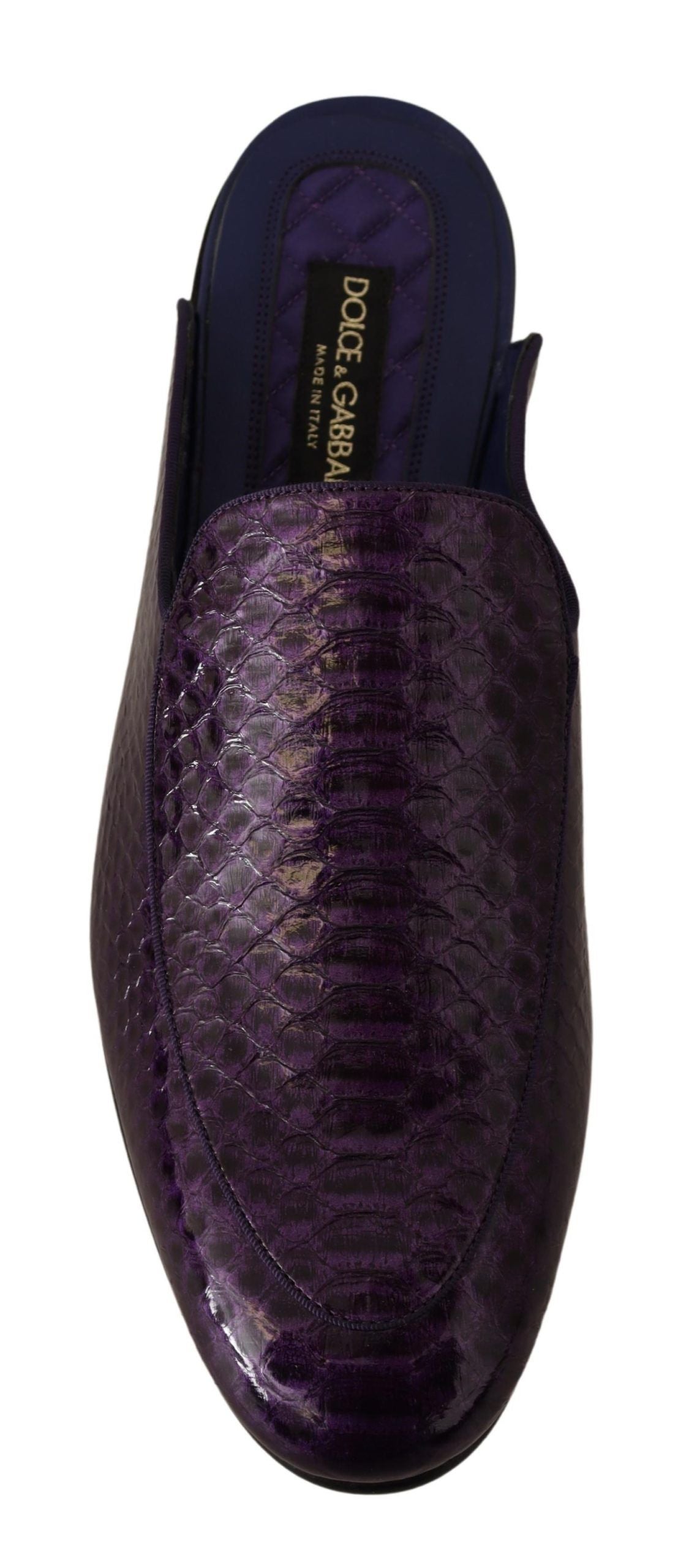 Escarpins compensés en cuir exotique violet de Dolce & Gabbana