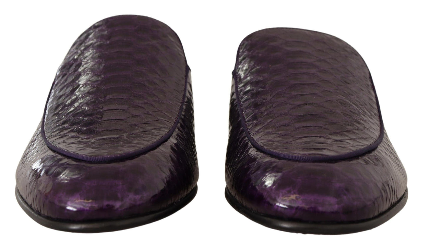 Escarpins compensés en cuir exotique violet de Dolce & Gabbana