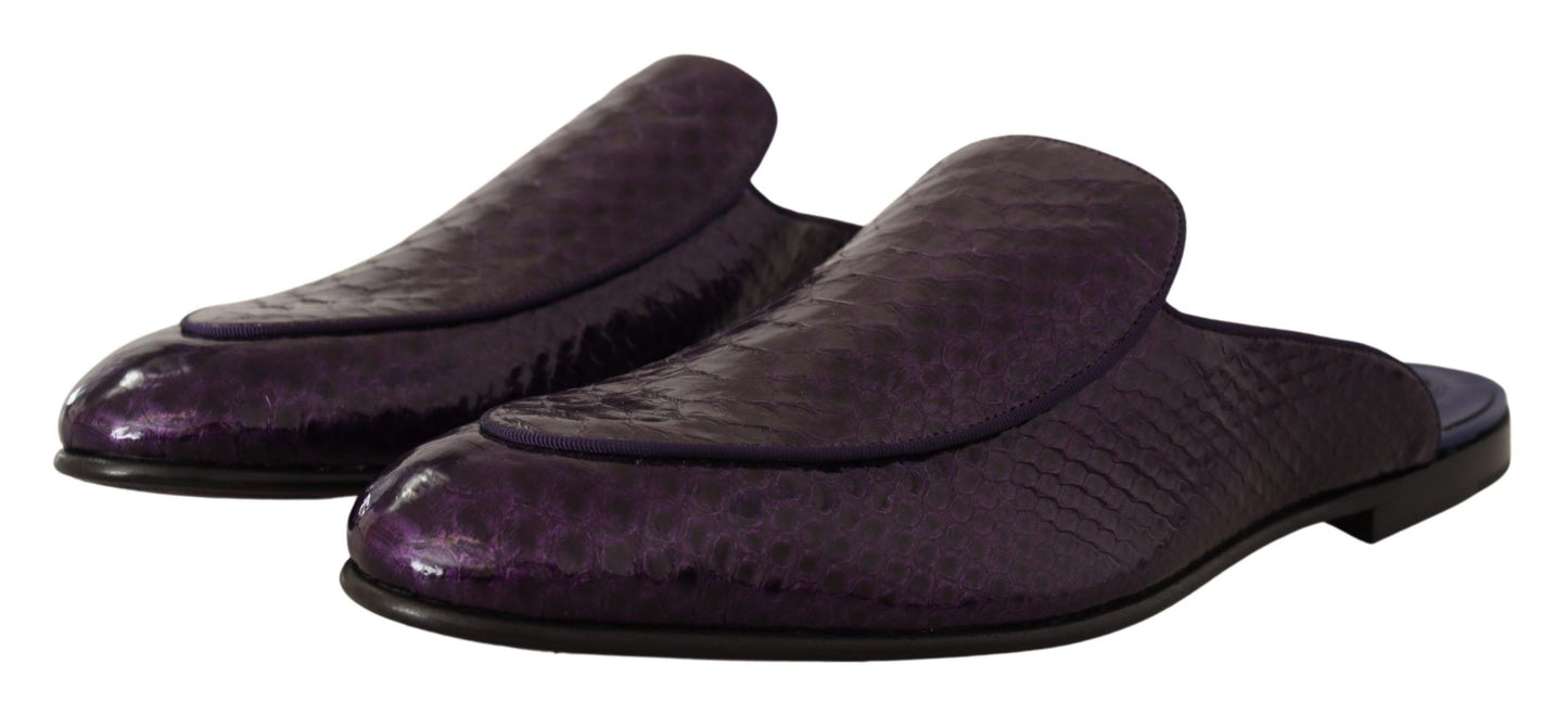 Escarpins compensés en cuir exotique violet de Dolce & Gabbana