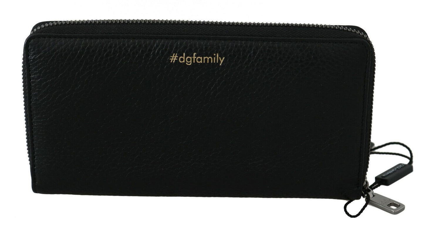 Dolce & Gabbana Zwart Rood Leren #DGFAMILY Rits Continentale Portemonnee