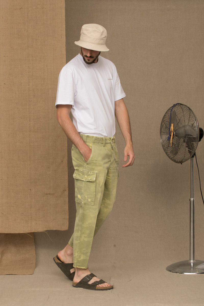 Jeans homme en coton vert Don The Fuller