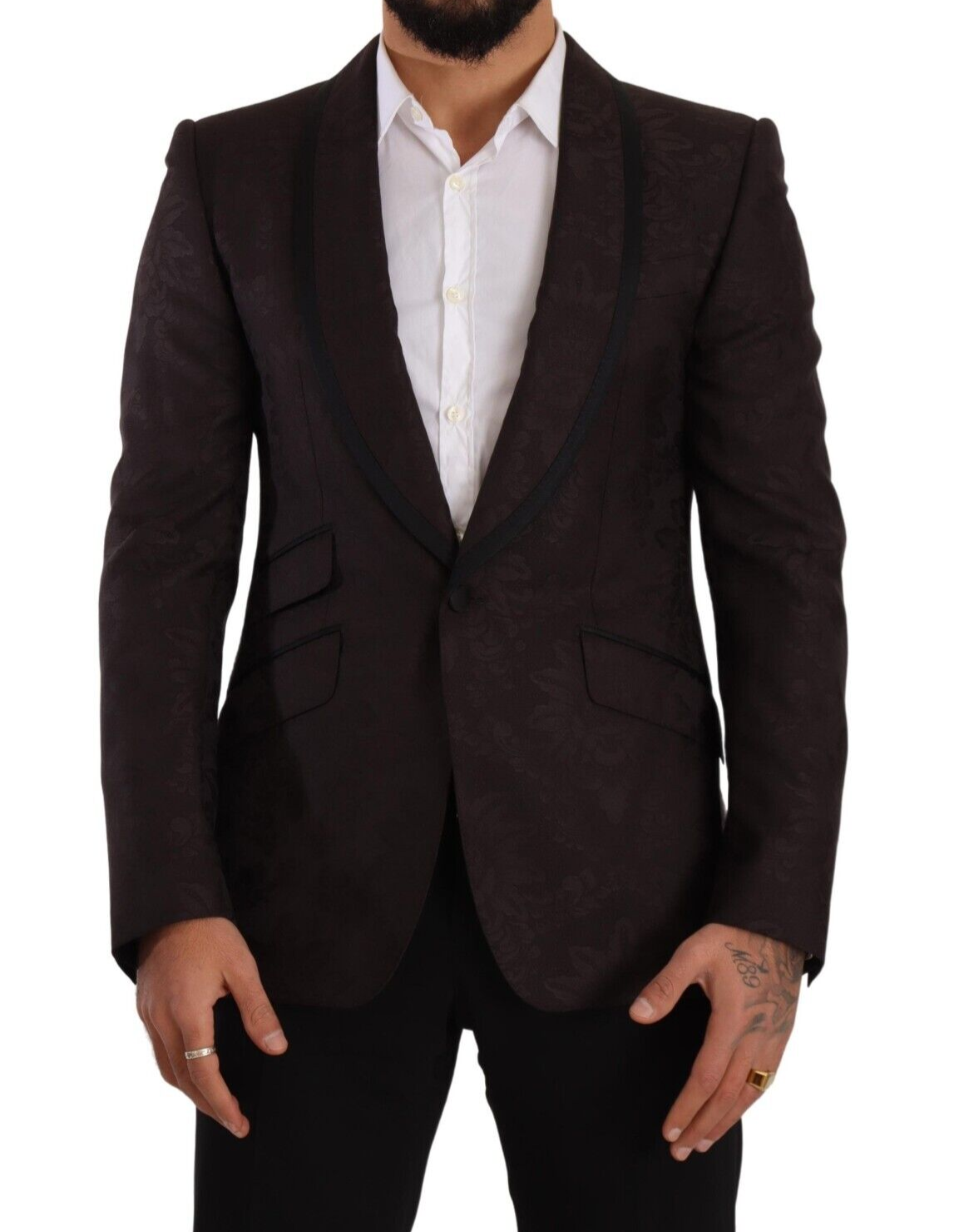 Dolce & Gabbana Blazer SICILIA à simple boutonnage en jacquard violet