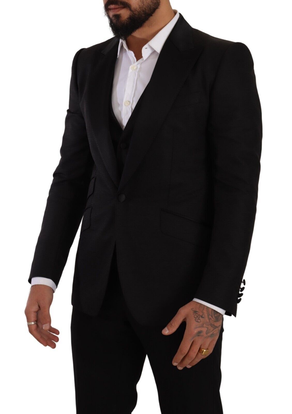 Dolce & Gabbana Blazer SICILIA Noir, coupe ajustée, 2 pièces