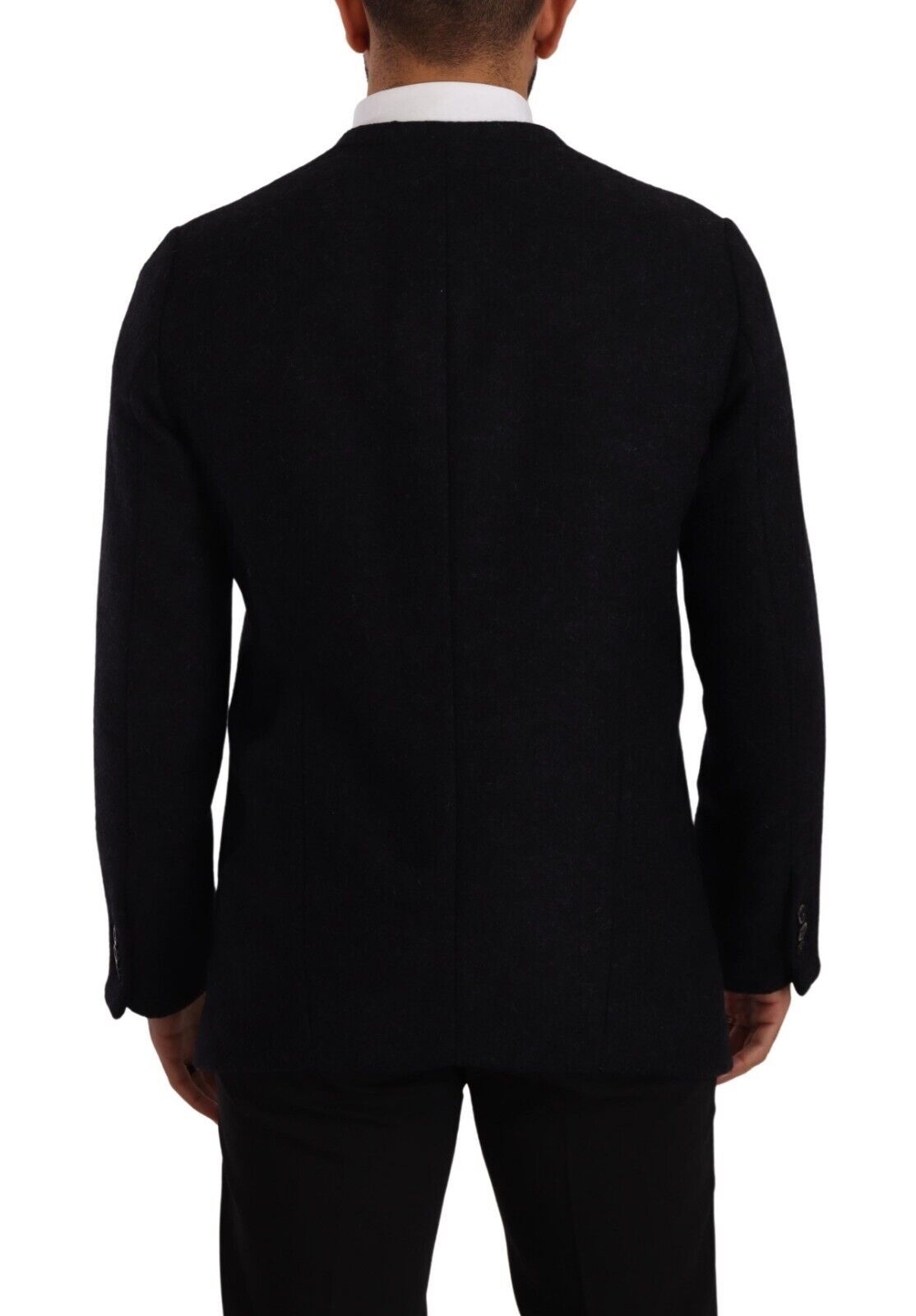 Manteau-veste homme gris en alpaga à boutons de Dolce & Gabbana