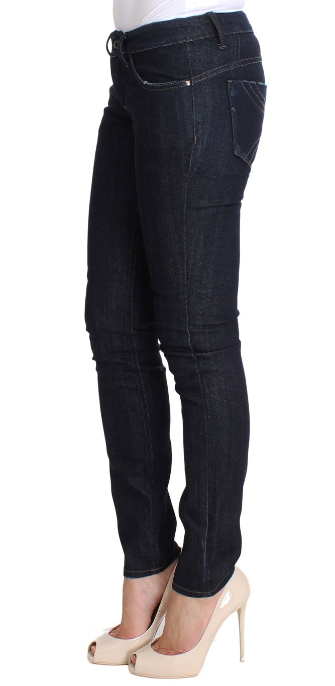 Costume National - Jeans slim en coton stretch bleu